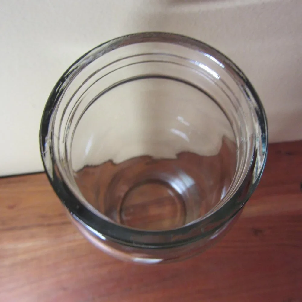 glass storage container tall ikea pasta metal lid (H167)